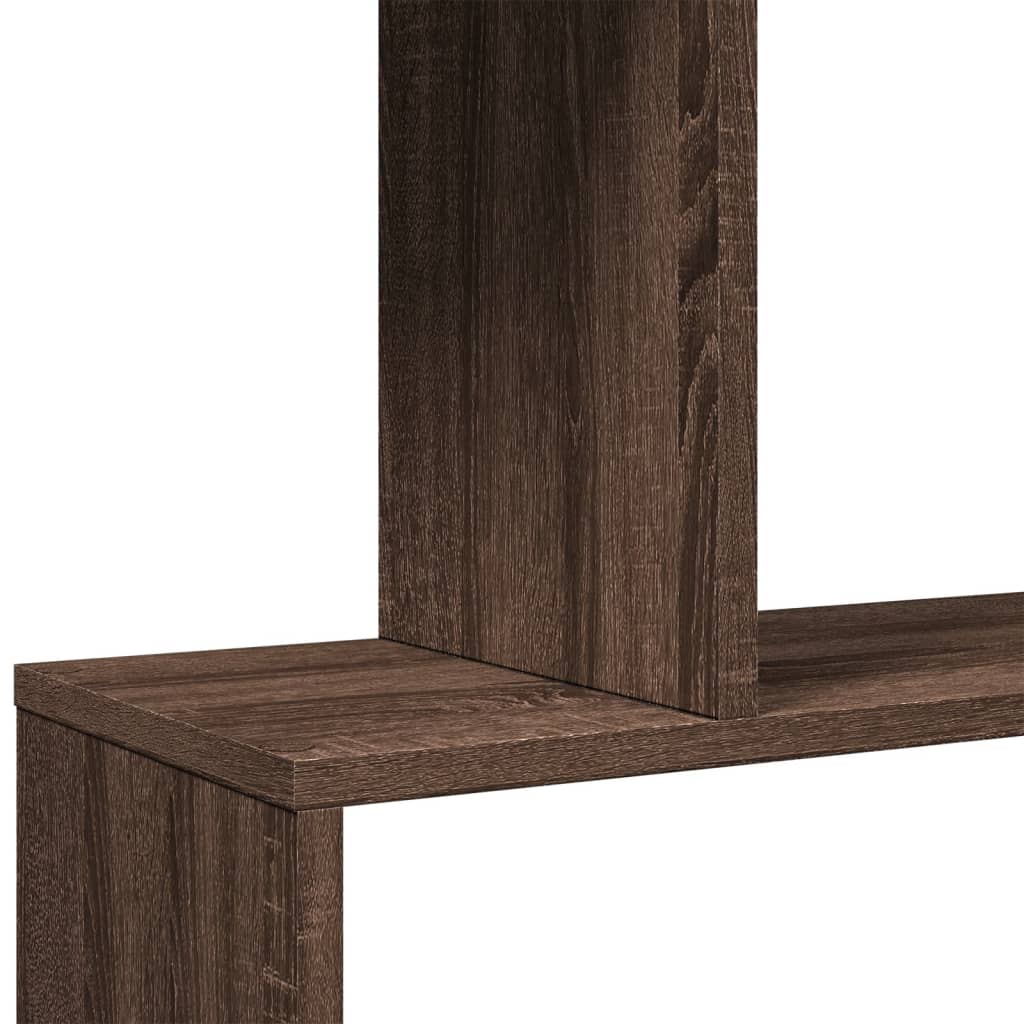 Room Divider Bookcase 6-Tier Brown Oak 70x24x193 cm Engineered Wood