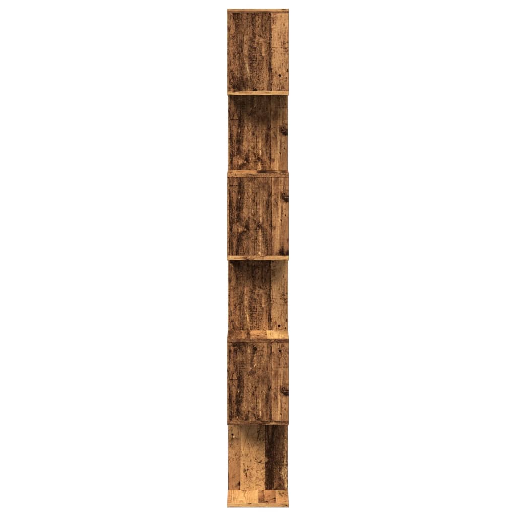 Room Divider Bookcase 6-Tier Old Wood 70x24x193 cm Engineered Wood