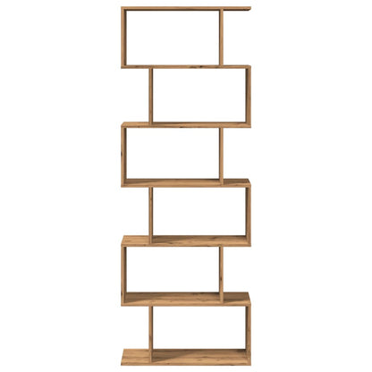 Room Divider Bookcase 6-Tier Artisan Oak 70x24x193 cm Engineered Wood