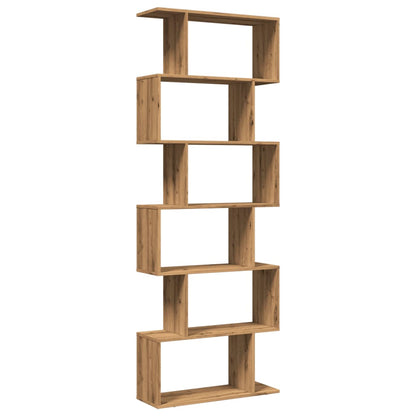 Room Divider Bookcase 6-Tier Artisan Oak 70x24x193 cm Engineered Wood