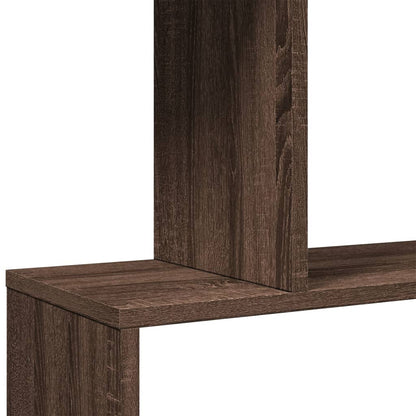 Room Divider Bookcase 5-Tier Brown Oak 70x24x161 cm Engineered Wood