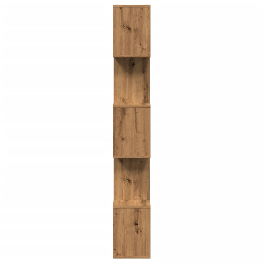 Room Divider Bookcase 5-Tier Artisan Oak 70x24x161 cm Engineered Wood