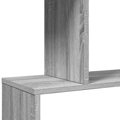 Room Divider Bookcase 4-Tier Grey Sonoma 70x24x129 cm Engineered Wood