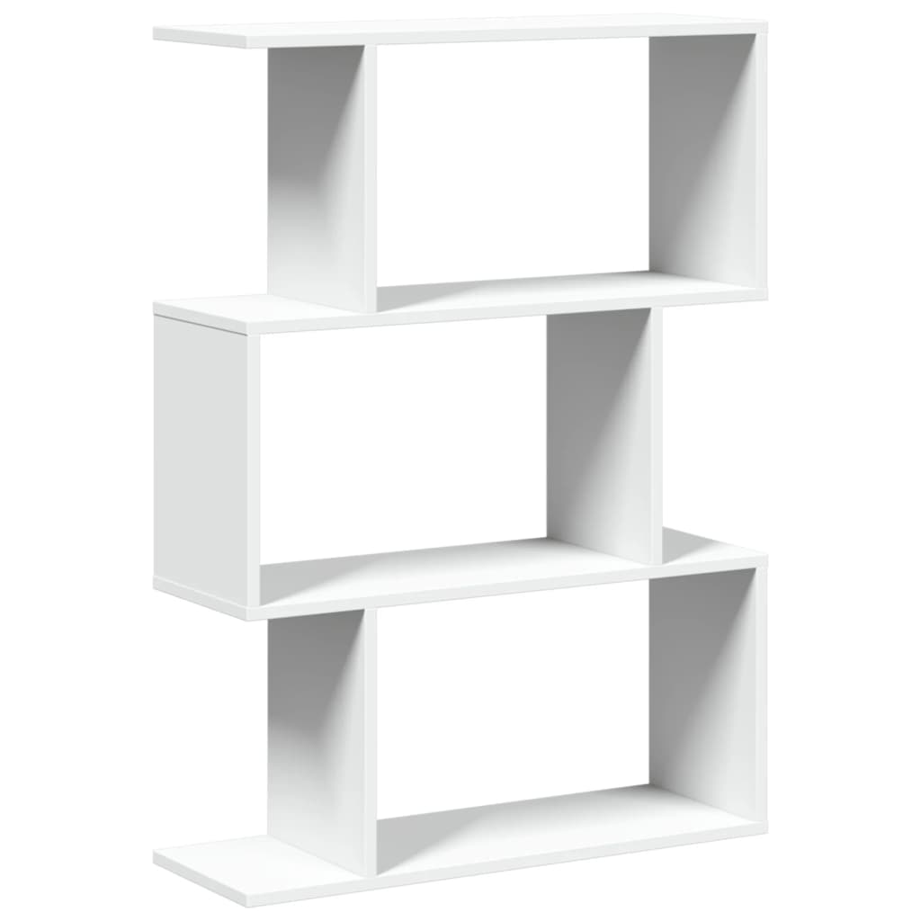 Room Divider Bookcase 3-Tier White 70x24x97 cm Engineered Wood