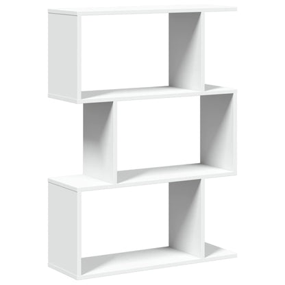 Room Divider Bookcase 3-Tier White 70x24x97 cm Engineered Wood