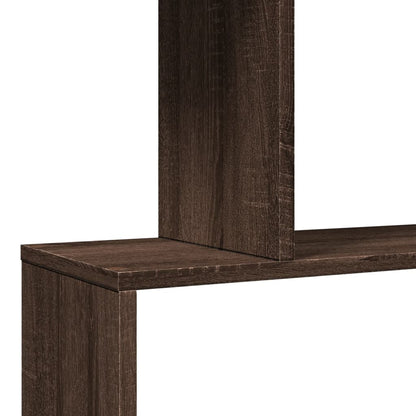 Room Divider Bookcase 3-Tier Brown Oak 70x24x97 cm Engineered Wood