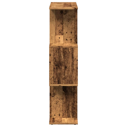 Room Divider Bookcase 3-Tier Old Wood 70x24x97 cm Engineered Wood