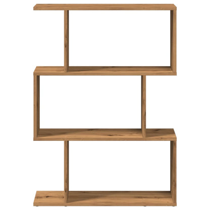 Room Divider Bookcase 3-Tier Artisan Oak 70x24x97 cm Engineered Wood