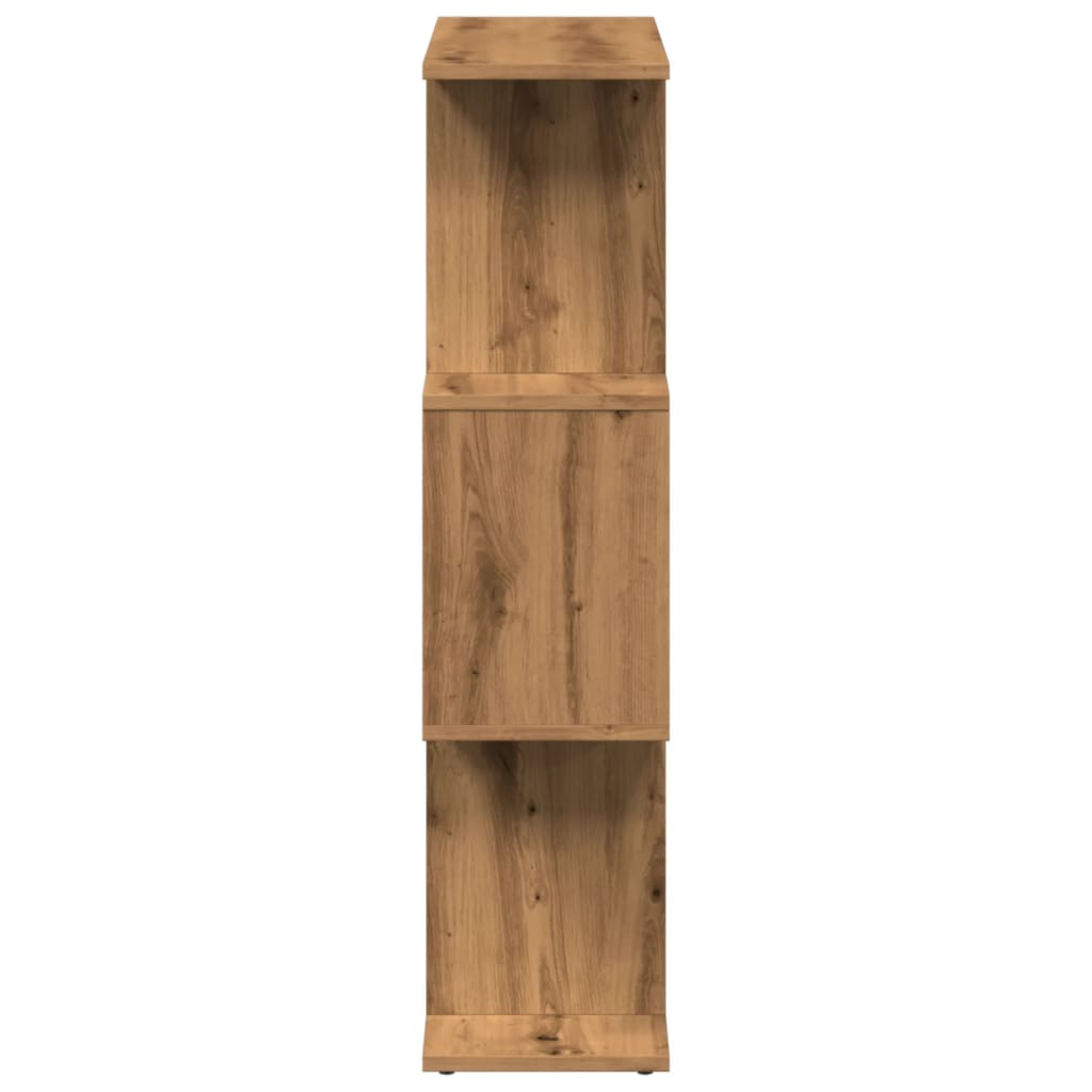 Room Divider Bookcase 3-Tier Artisan Oak 70x24x97 cm Engineered Wood