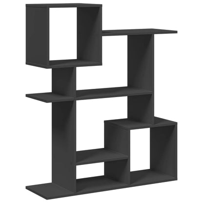 Room Divider Bookcase Black 92x29x112 cm Engineered Wood