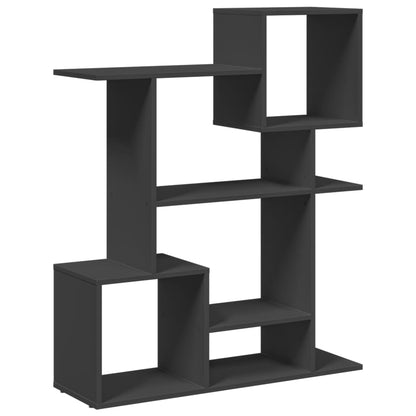 Room Divider Bookcase Black 92x29x112 cm Engineered Wood