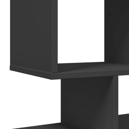 Room Divider Bookcase Black 92x29x112 cm Engineered Wood