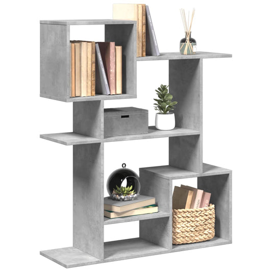 Room Divider Bookcase Concrete Grey 92x29x112 cm Engineered Wood