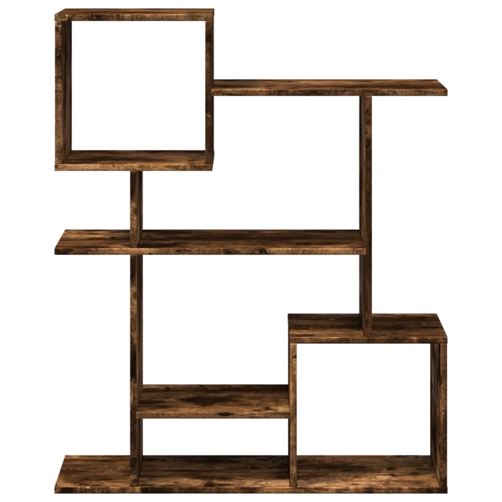 Room Divider Bookcase Smoked Oak 92x29x112 cm Engineered Wood