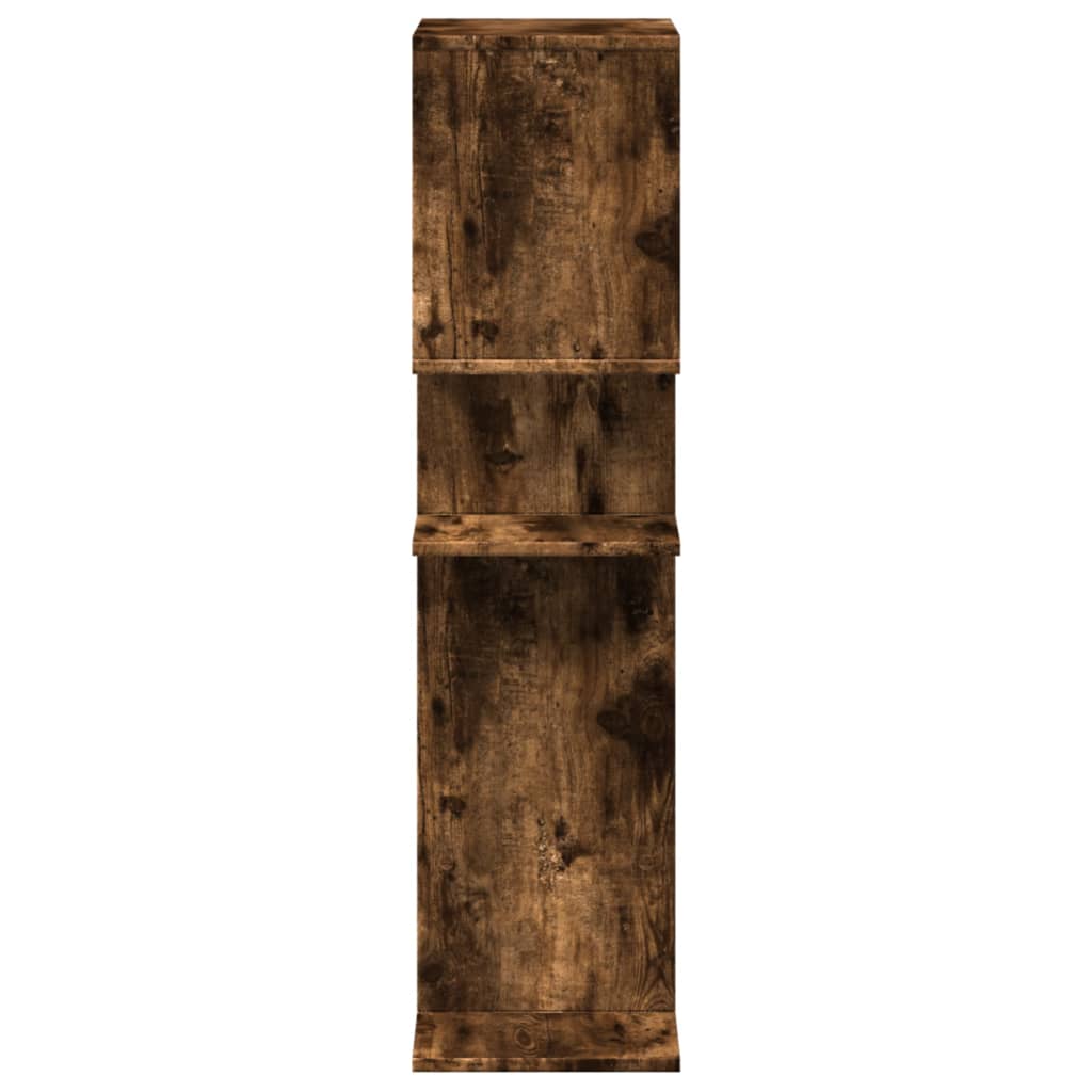 Room Divider Bookcase Smoked Oak 92x29x112 cm Engineered Wood