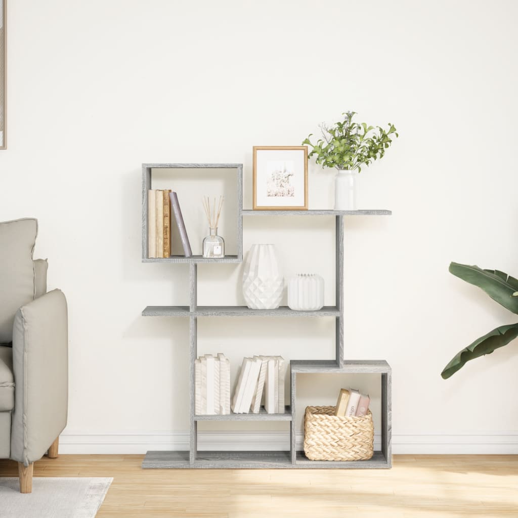 Room Divider Bookcase Grey Sonoma 92x29x112 cm Engineered Wood