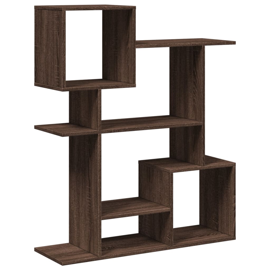 Room Divider Bookcase Brown Oak 92x29x112 cm Engineered Wood