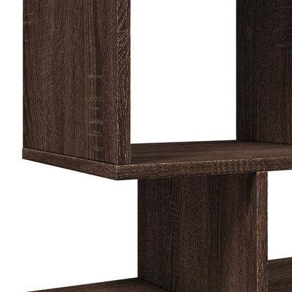 Room Divider Bookcase Brown Oak 92x29x112 cm Engineered Wood