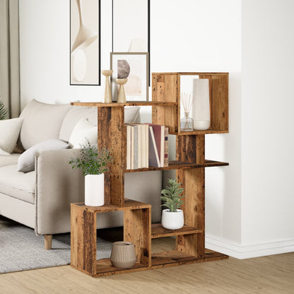 Room Divider Bookcase Old Wood 92x29x112 cm Engineered Wood