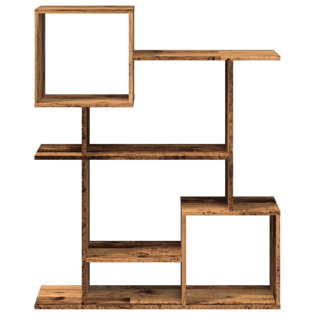 Room Divider Bookcase Old Wood 92x29x112 cm Engineered Wood