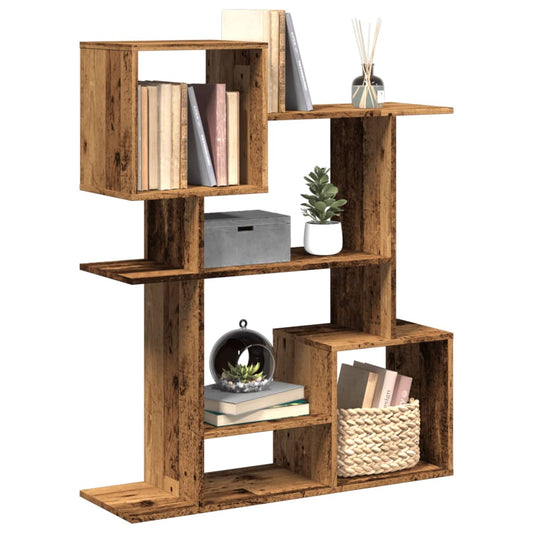 Room Divider Bookcase Old Wood 92x29x112 cm Engineered Wood