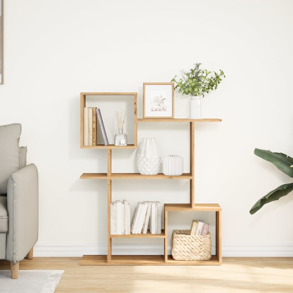 Room Divider Bookcase Artisan Oak 92x29x112 cm Engineered Wood