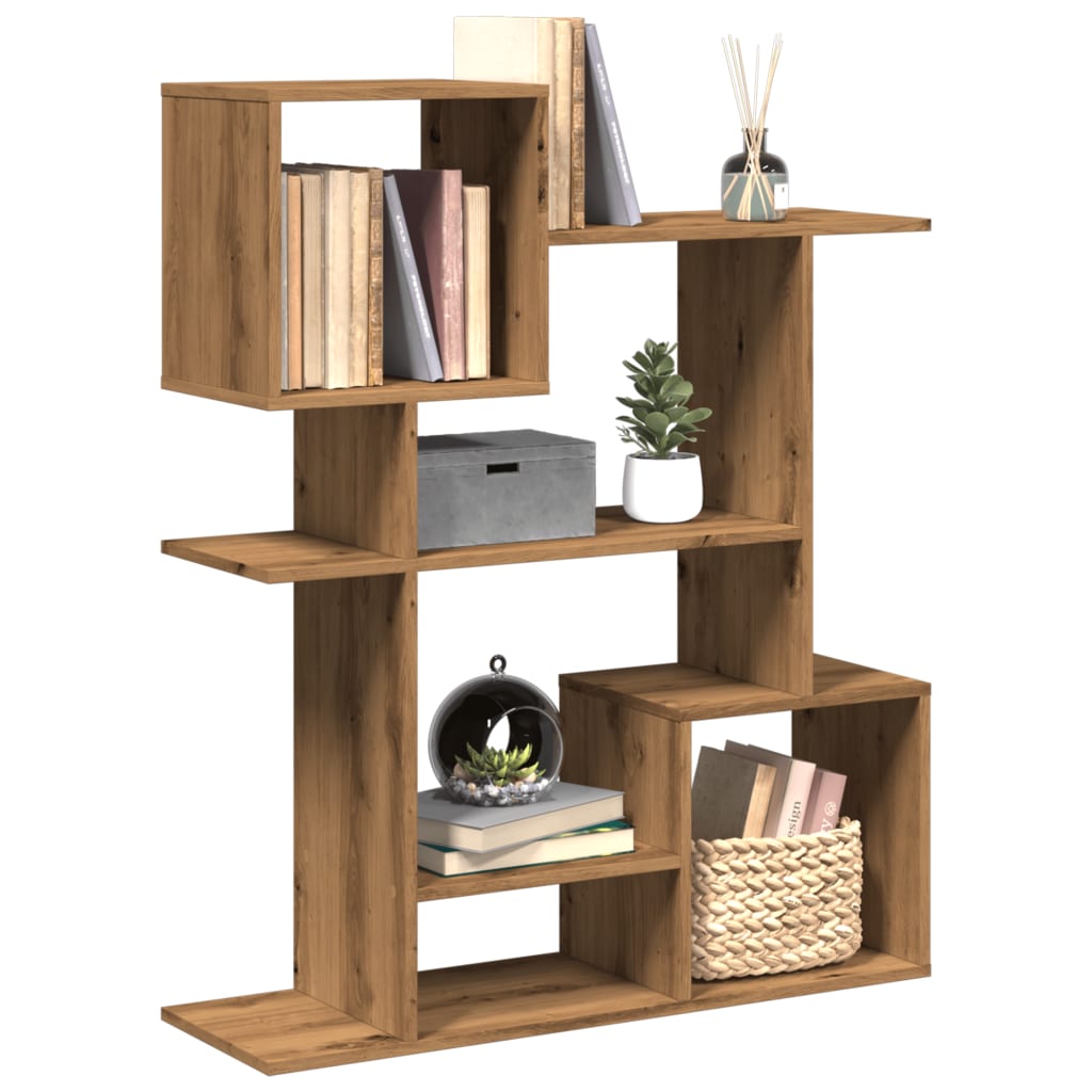 Room Divider Bookcase Artisan Oak 92x29x112 cm Engineered Wood