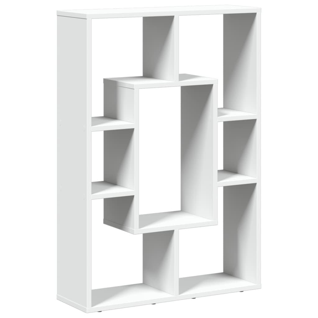 Bookcase White 63x20x90 cm Engineered Wood