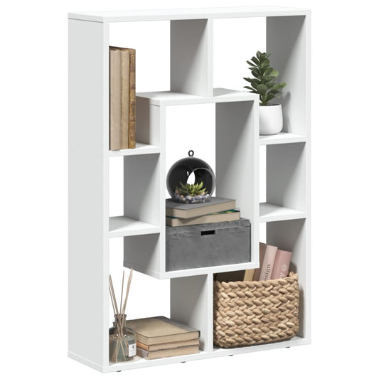 Bookcase White 63x20x90 cm Engineered Wood