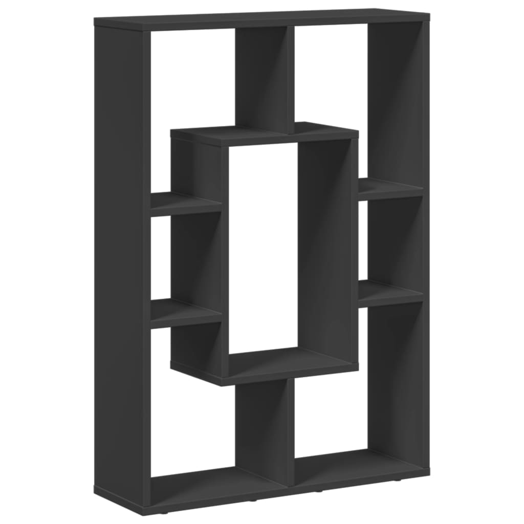 Bookcase Black 63x20x90 cm Engineered Wood