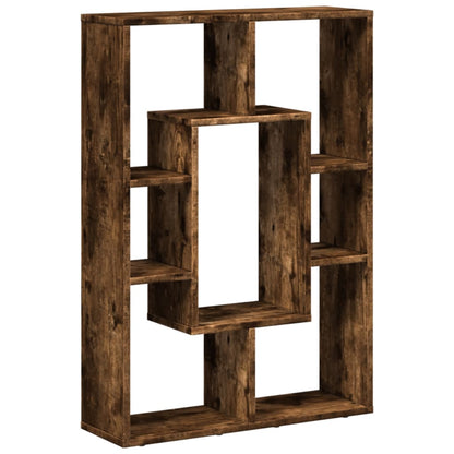 Bookcase Smoked Oak 63x20x90 cm Engineered Wood