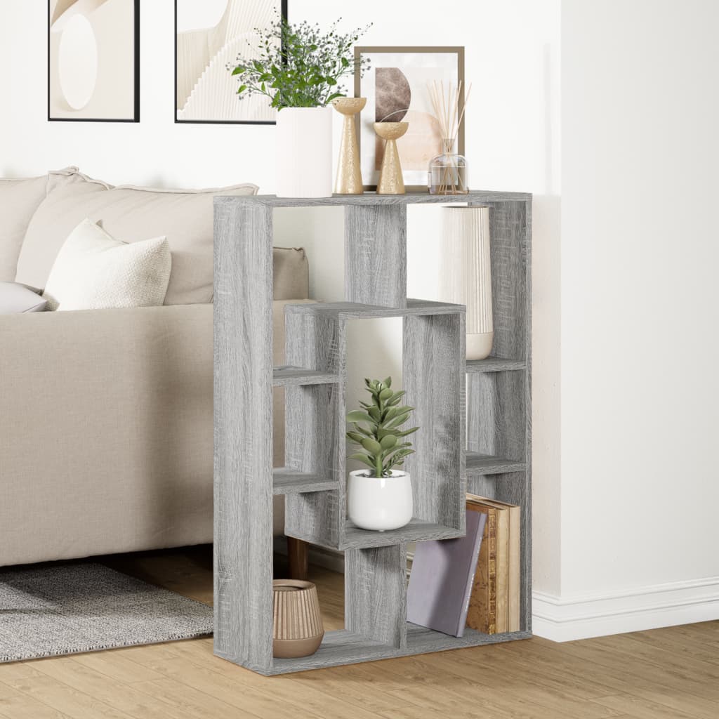 Bookcase Grey Sonoma 63x20x90 cm Engineered Wood