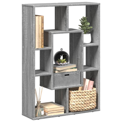 Bookcase Grey Sonoma 63x20x90 cm Engineered Wood