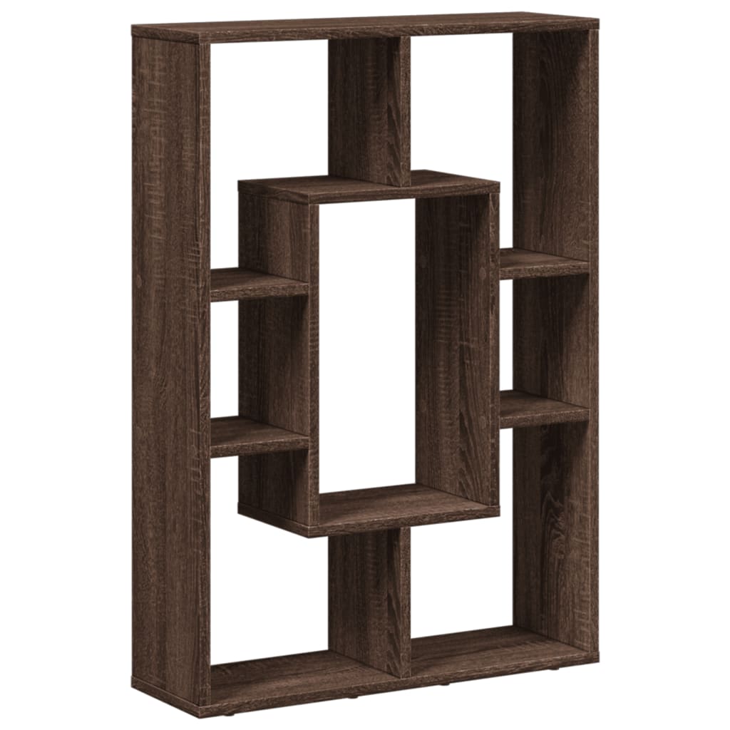 Bookcase Brown Oak 63x20x90 cm Engineered Wood