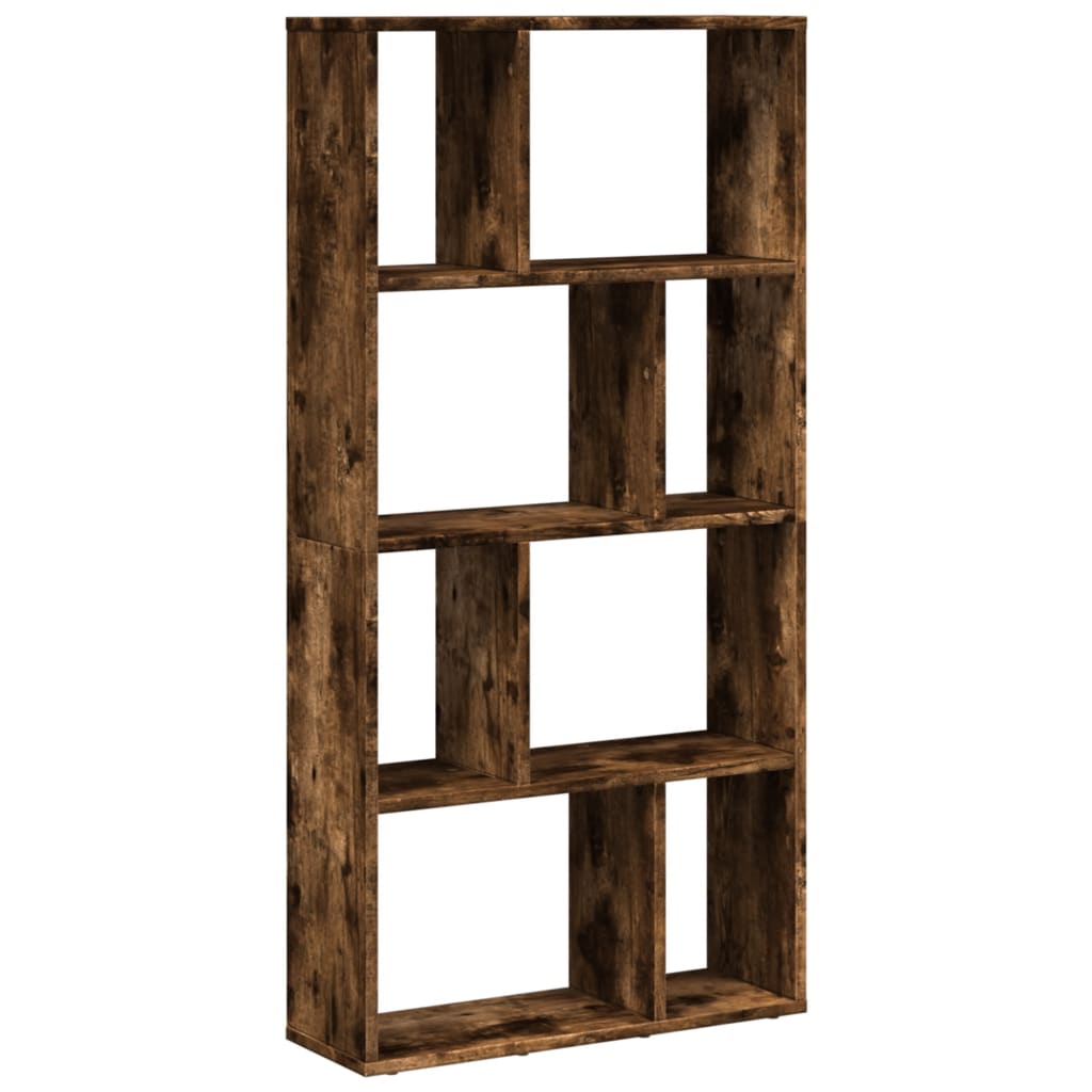 Bookcase Smoked Oak 60x20x120 cm Engineered Wood