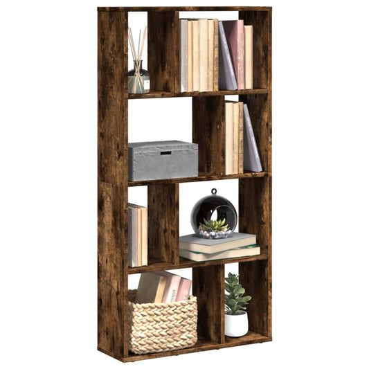 Bookcase Smoked Oak 60x20x120 cm Engineered Wood