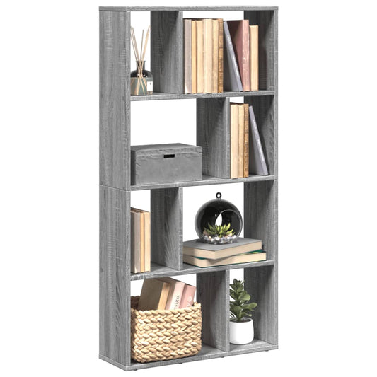 Bookcase Grey Sonoma 60x20x120 cm Engineered Wood