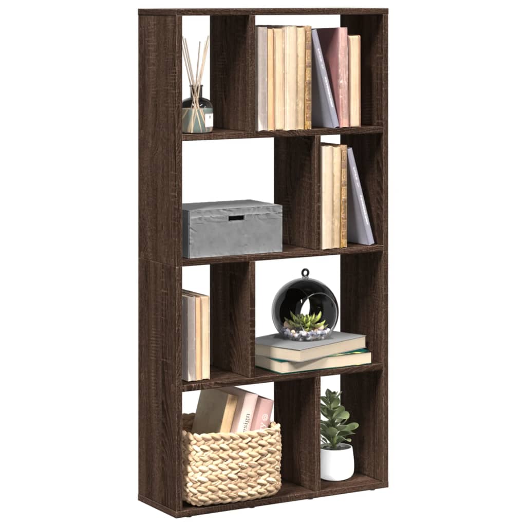 Bookcase Brown Oak 60x20x120 cm Engineered Wood