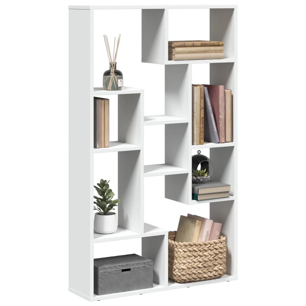 Bookcase White 72x20x120 cm Engineered Wood