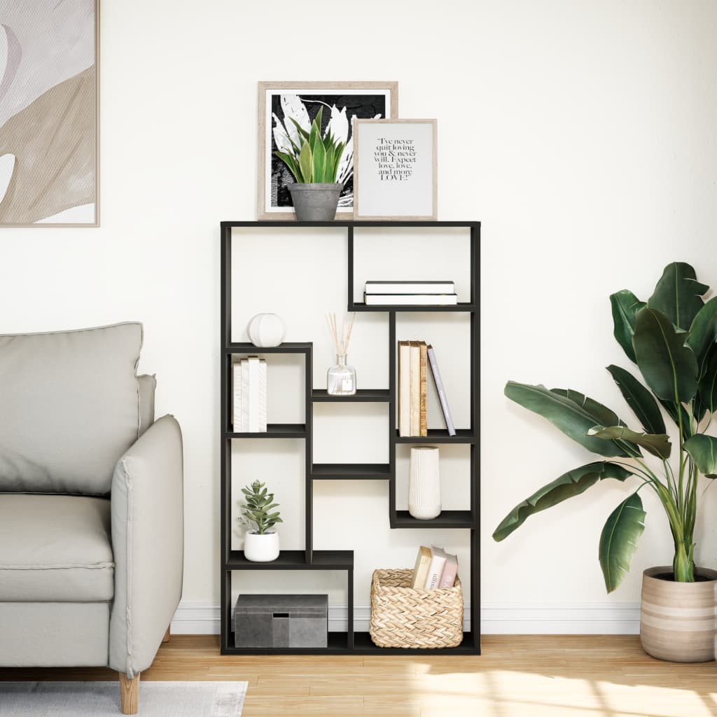 Bookcase Black 72x20x120 cm Engineered Wood