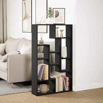 Bookcase Black 72x20x120 cm Engineered Wood