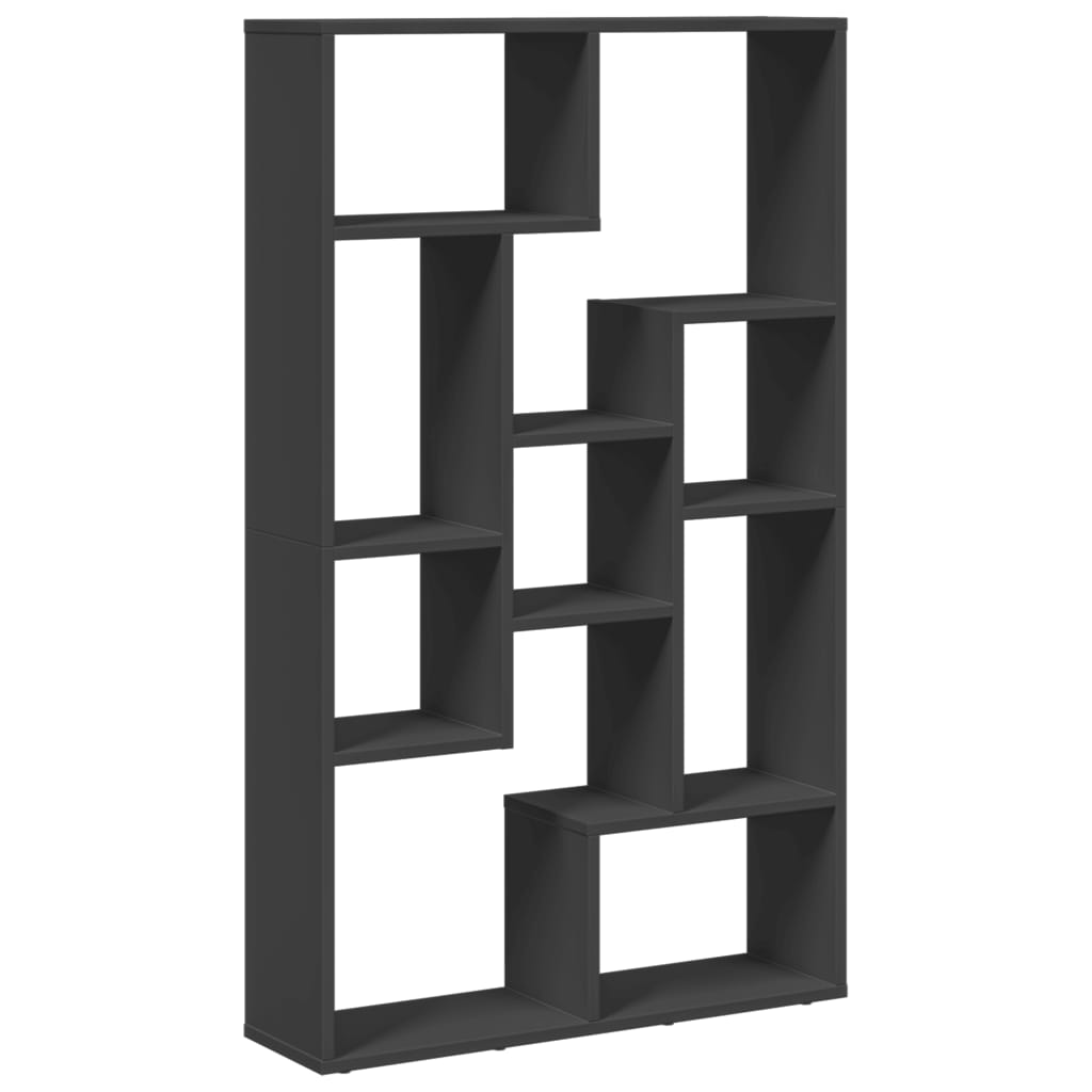 Bookcase Black 72x20x120 cm Engineered Wood