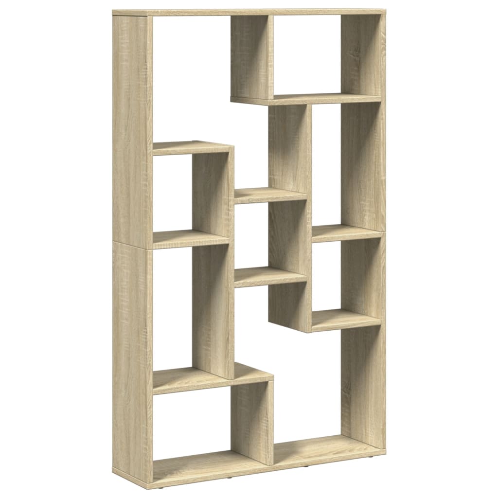 Bookcase Sonoma Oak 72x20x120 cm Engineered Wood