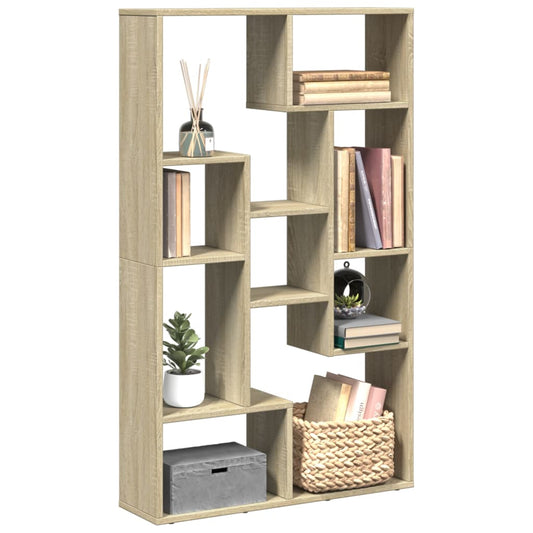 Bookcase Sonoma Oak 72x20x120 cm Engineered Wood