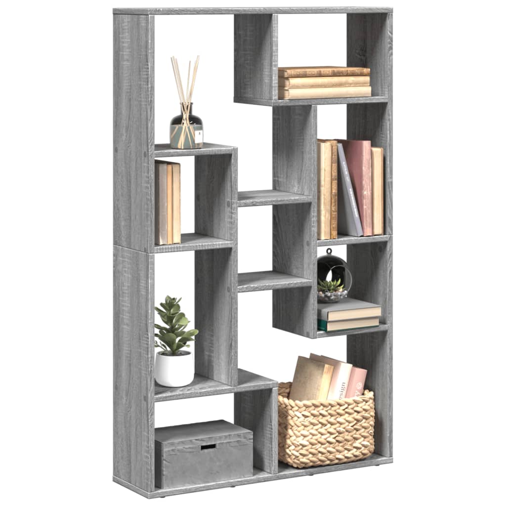 Bookcase Grey Sonoma 72x20x120 cm Engineered Wood