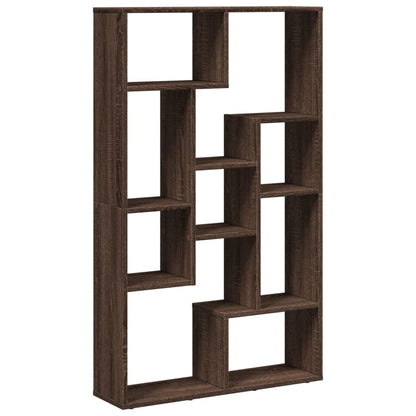 Bookcase Brown Oak 72x20x120 cm Engineered Wood