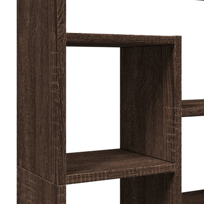 Bookcase Brown Oak 72x20x120 cm Engineered Wood