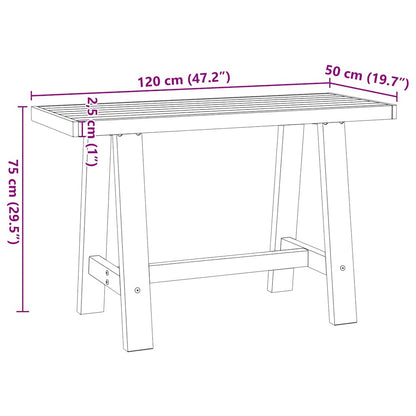 Desk NOAIN A-Shaped Legs 120x50x75 cm Solid Wood Pine