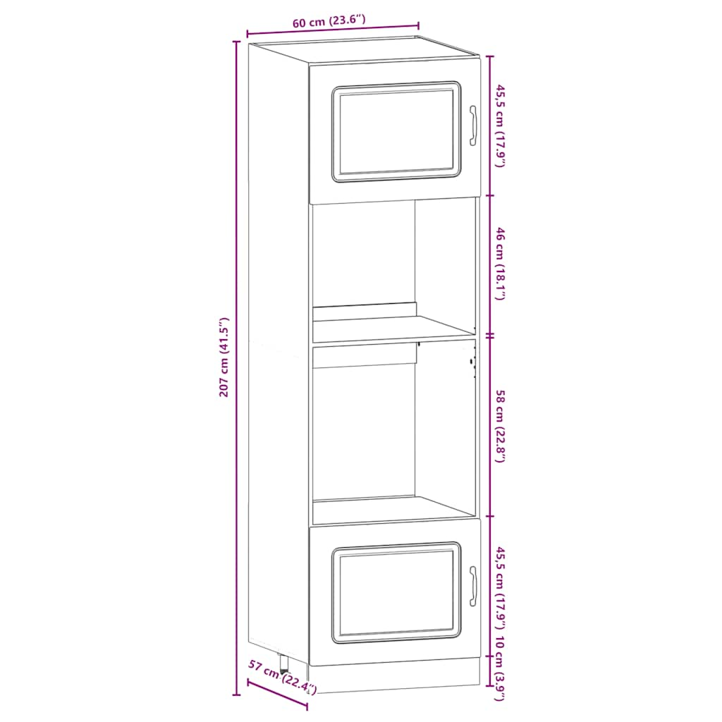 7 Piece Kitchen Cabinet Set Kalmar High Gloss White Engineered Wood