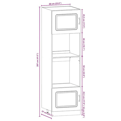 7 Piece Kitchen Cabinet Set Kalmar Sonoma Oak Engineered Wood